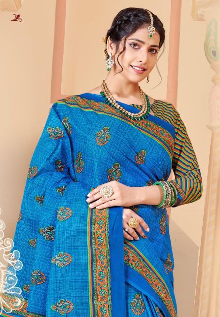 Jk Tulsi 7 Regular Wear Pure Cotton Printed Designer Saree Collection